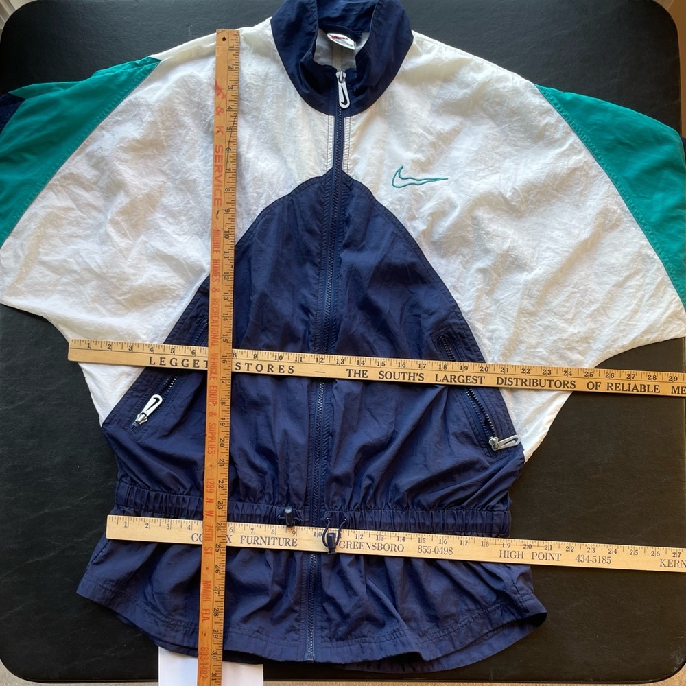 Nike Women's Vintage Track Jacket, Blue Teal White - Picture 4 of 5